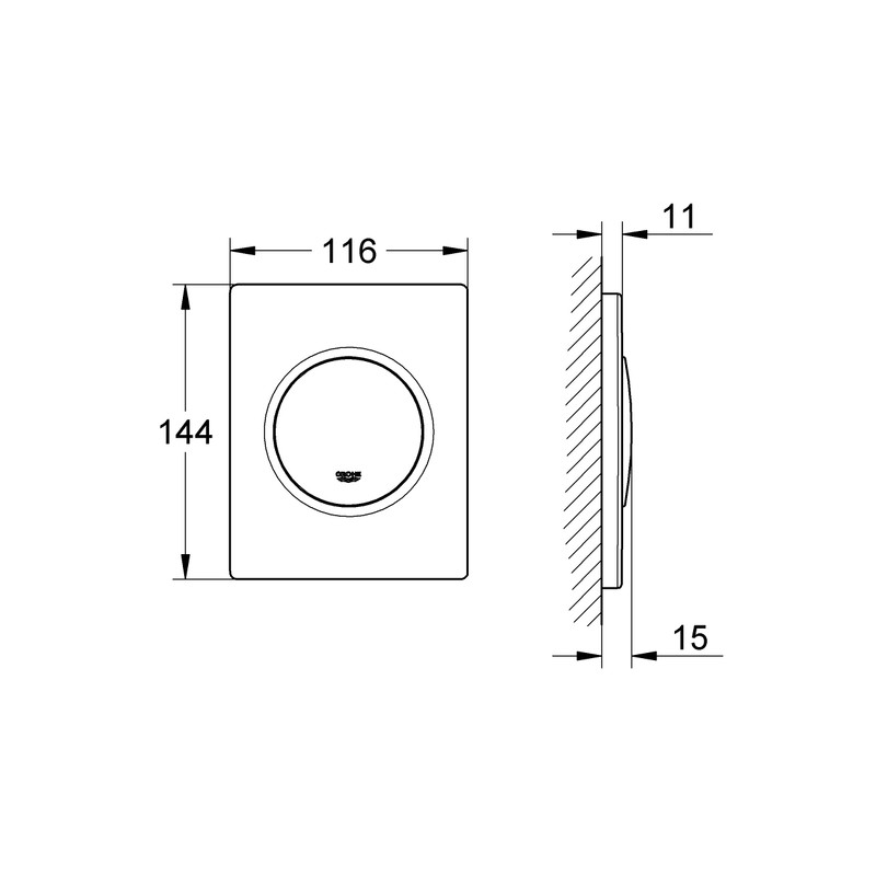 GROHE Actuation Plate - Alpine White