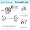 Sterling Silver Stud Earrings for Women Men Girls, 1 Pairs