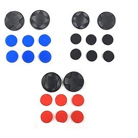 Melocyphia Silicone Joystick Cap Cover Thumble Stick Grips Cap with Cross Key D-Pad Button for PS Vita 1000 2000 PSV 1000 2000 (Black)