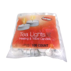 Tea Light Candle White Unscented 100 Count