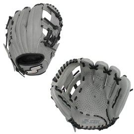 SSK Z5 Craftsman Youth Baseball Glove – 10.5” – 11” – 11.25” – 11.5” Right & Left Hand Throw (Grey/Black - I Web, 11" - Right Hand Throw)