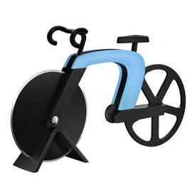G.a HOMEFAVOR Bicycle Pizza Cutter, Stainless Steel Blades with Non-Stick Coating, Blue