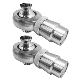 AUGREX 1.25” Rod End Heim Joint Kit Left and Right Thread with Tube Joint/Spacer and Lock Nut, 2 Pcs Big 1 1/4” Chromoly Joints Panhard Rod End Kit
