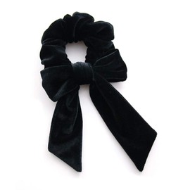 VINGTAINE HS-148 Ribbon Velour Scrunchie Removable 2-Way Arrangement Simple Hair Accessory