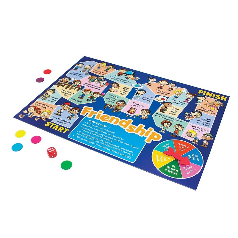 Junior Learning Social Skills Board Games, 4 Games, Ages 5-8,