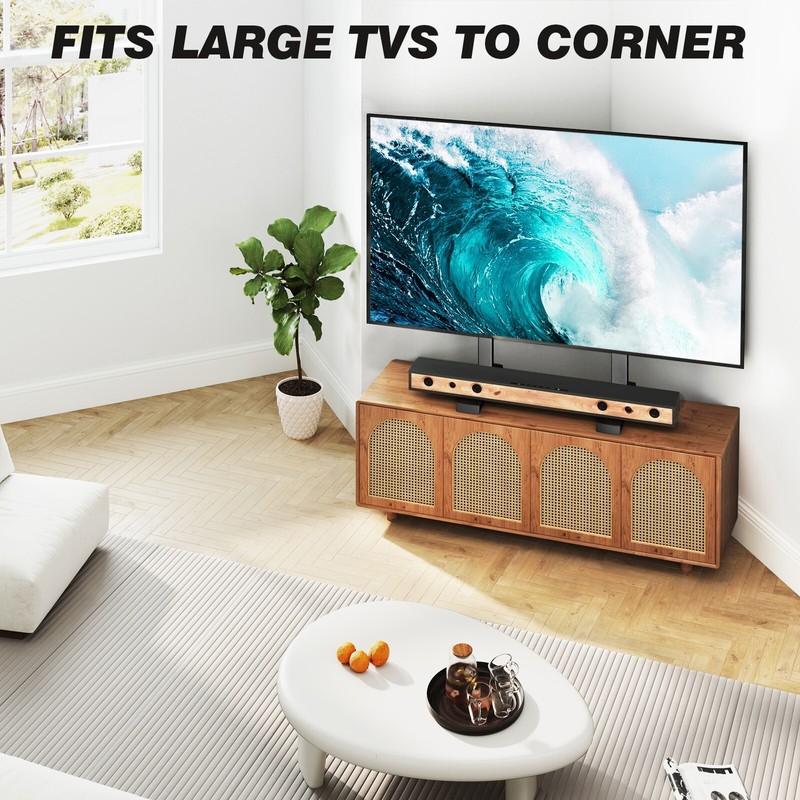 Rfiver Universal Table Top TV Stand Base Height Adjustable for