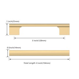 Asidrama 10 Pack 5 Inch(128mm) Champagne Bronze Cabinet pulls Kitchen Cabinet Handles, Cabinet Pulls Kitchen Cabinet Hardware for Cupboard Drawer Pulls