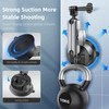 REYGEAK Suction Cup Car Mount with 1/4 Thread, 360° Rotation