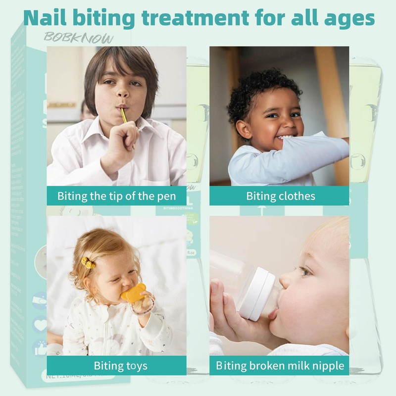 BOBKNOW 10 ml Nail Biting Treatment for Kids, Bitter Melon