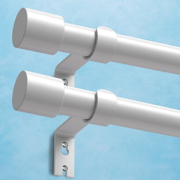 IFELS 2 Pack Heavy Duty Curtain Rods for Windows 66