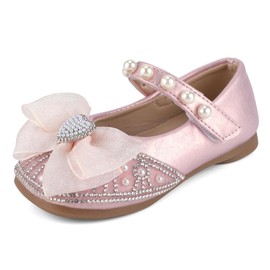 Cheerful Mario Pink Princess Mary Jane Wedding Shoes, 6 UK Child, Girls, Baby Girl, Toddler Girl, Flats