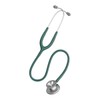 DocCheck "Lausch" Stethoscope - Double Head Chestpiece, Thick-Walled Tubing System, Adjustable Ear Hooks, Includes Name Tag & Spare Parts Kit, Latex-Free, 77 cm, 190 g (Emerald Green)
