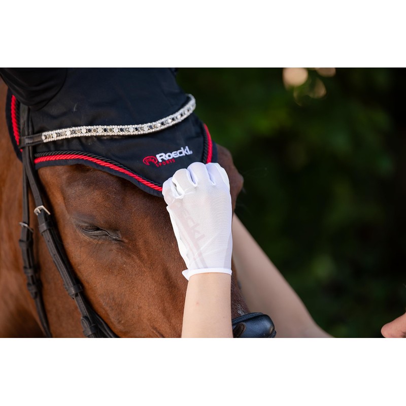 Roeckl Sports equestrian gloves MOYO, summer riding glove, black shadow