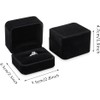 Classic Velvet Couple Double Ring Box Earring Jewelry Case Gift