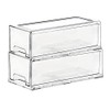 SIMPEXPE Stackable Storage Drawer, Pull Out Plastic Food Fridge Organizer