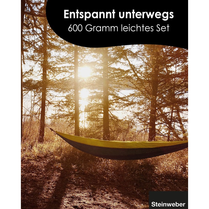 STEINWEBER Ultralight Hammock for Camping & Hiking - Parachute Silk