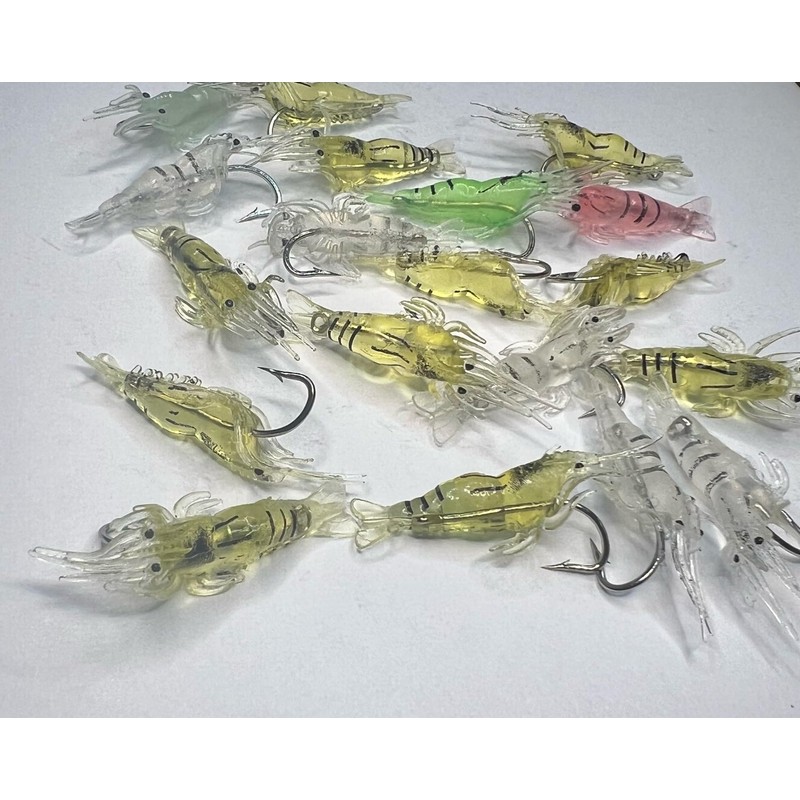 20 Pack tiny shrimps with hook fishing lures