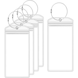 BIKPRST Pack of 5 Cruise Luggage Tags, Suitcase Tags, Transparent Waterproof PVC Luggage Tags, Suitcase Tags, for Pack Bag