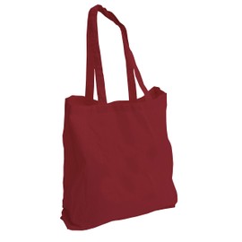 RED DARK COLOUR Plain Tote Bag, Shoulder Long, 15 litre capacity, 42 x 38cm (Maroon)