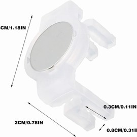 Kunpengzhi 50 Packs Heavy Duty Light Clips,Extra Strong Magnetic Christmas Light Clips, Holiday Lighting Magnet for C9, C7 Sockets，Patio Lighting, Christmas Tree (50, Translucency White)