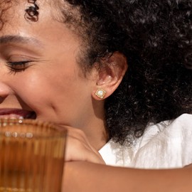 Jenosy Women's 18K Gold-Plated Earrings, Gold-plated