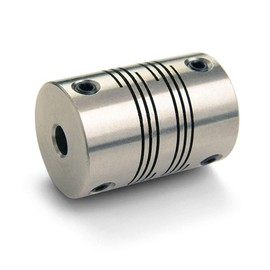 Ruland FSMR19-8-5-SS Set Screw Beam Coupling, Stainless Steel, Metric, 8mm Bore A Diameter, 5mm Bore B Diameter, 19.05mm OD, 31.75mm Length, 3.51 Nm Nominal Torque