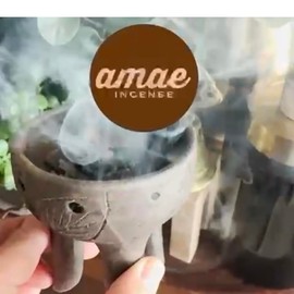 Amae INCENSE Natural Resin and Herbs Mix, Earthy Woodsy Scent, Frankincense tears, Sandalwood, 1.19 Ounces Wealth Manifestation Incense Blend