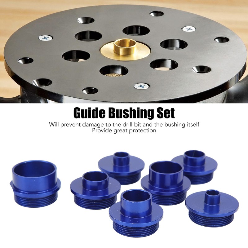10 Pcs Set Router Template Guides Bushing High Strength Aluminum