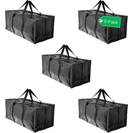 BAG-THAT! 5 Moving Bags Heavy Duty Extra Large Stronger Handles Wrap Storage Totes Zippered Reusable Packing Bags Moving Supplies Storage Boxes Storage totes Moving Boxes Packing Supplies Packing Box