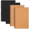 LABUK 4 Pack Lined Kraft Spiral Notebook, 160 Pages 5