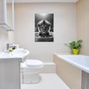 Lion Wall Art for Bathroom, Black and White Canvas Wall