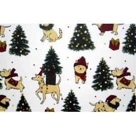 CHARTER CLUB Christmas Holiday DOG Terrier Plush Throw Blanket  70" x 50" NEW