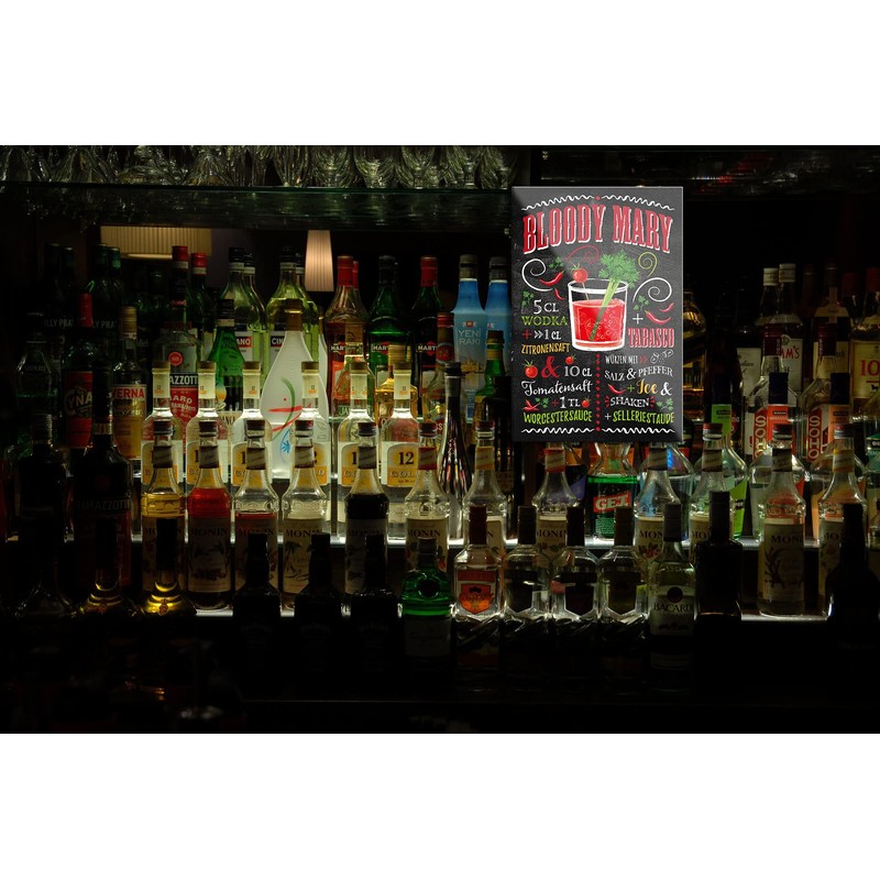 schilderkreis24 Cocktail Recipe "Bloody Mary" Magnet Alcohol Spirits Decorative Fridge