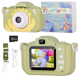 Alotwan Camera Toys for Little Boys Girls, Selfie Digital Video Camera for Toddlers, Travel Toys Portable Fun with Neck Strap, 1080P HD Cam with Cute Silicone Protective, Birthday