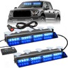 Nilight 32LED Blue Emergency Dash Strobe Lights with Controller Suction