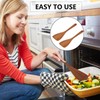 2PCS Wooden Spatula,Bamboo Spatula, Long Handle for Frying, Baking &