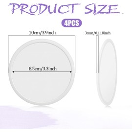 4 posavasos de silicona para bebidas, posavasos de silicona para exteriores, para mesa de centro, bar, posavasos de goma antideslizante, para decoración del hogar, protección de mesa (blanco)
