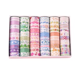 MAFELOE Washi Tape Set, 2 Meters Long 60 Rolls, Decorative Adhesive Supplies for Scrapbook, Arts & Crafts-Colorful Suit