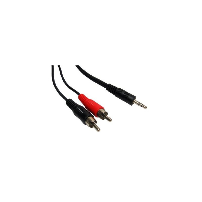 World of Data 1m 3.5mm Jack to 2 x RCA
