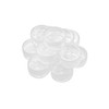 SE 12-Piece Set of Clear Round Plastic Storage Containers with