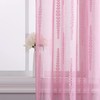 Laura Ashley Dash Sheer Curtains with Rod Pocket, Each Panel