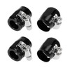 X AUTOHAUX 4pcs AN6 Hex Black Car Hose Finisher Clamp