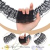 5.5Yards Double-Layer Pleated Chiffon Lace Trim Ruffle Trim Lace Ribbon