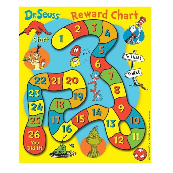 EUREKA Eureka Back to School Dr. Seuss Mini Reward Charts for Kids with Stickers, 736pc, 5'' W x 6'' H, The Grinch (837013)