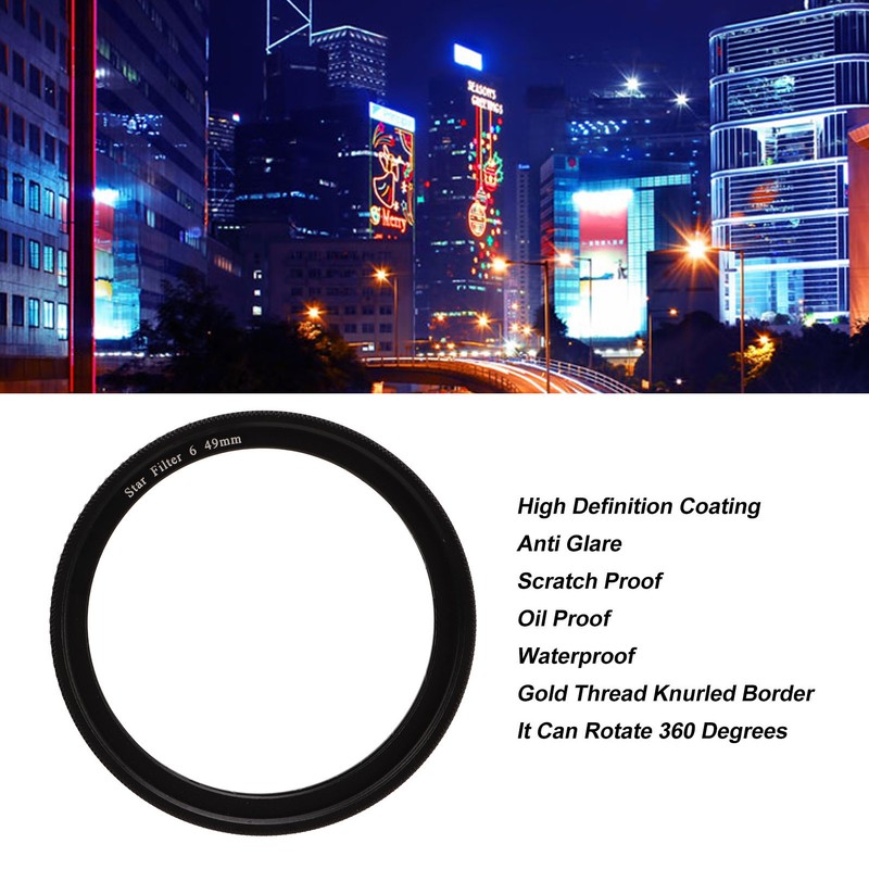 Star Filter 6 Line High Definition Coating Adjustable Cross Screen