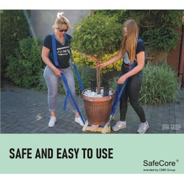 SafeCore - Moving Straps for 2 People, Furniture Carry Strap for Safe Transport of Furniture, Household Appliances and Other Items, Load up to 450 kg, Wingspan of 3 m - Model 1