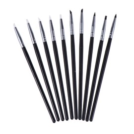 WOONEKY 10pcs Nail Art Sculpture Pens Manicure Kit Embossing Brush Professional Nail Art Tools for Diy