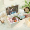 Larger Wooden Memory Keepsake Boxes With Hinged Lids and a