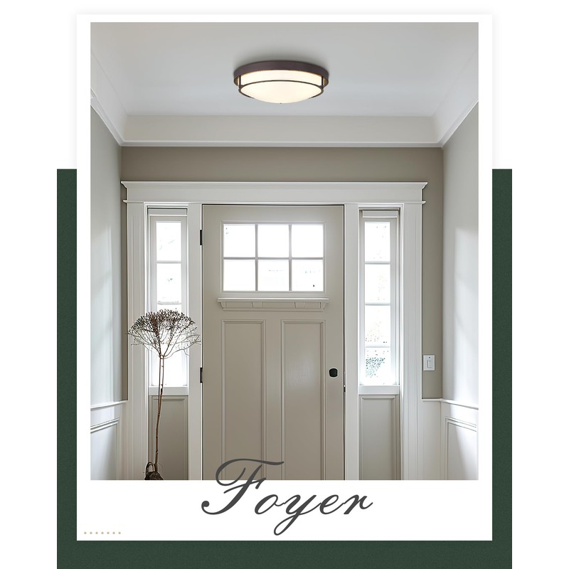 Cargifak 16 inch Flush Mount Ceiling Light, 3-Light Close to