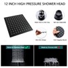 BELLEARLY All Metal 12'' Rain/Rainfall Shower Head with Handheld Spray